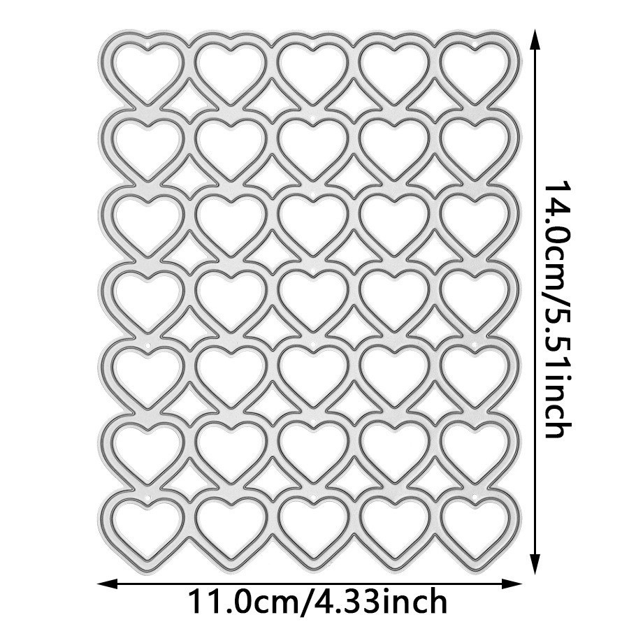 Khung Tình Yêu Nền Phụ Kiện Tình Yêu Sổ Lưu Niệm Cắt Khuôn DIY Kim Loại Thép Carbon Cắt Chết Dập Nổi Khắc Bản Mẫu Sổ Lưu Niệm Giấy Thủ Công Trang Trí