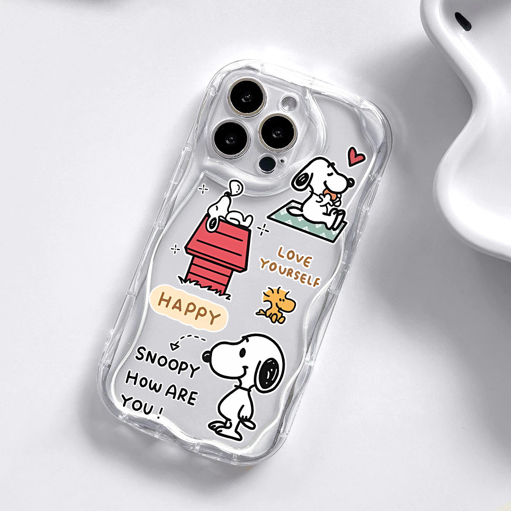 Vỏ Cho OPPO A5 A3 Pro 5G Reno 11 12 13 Pro 11F 12F 13F 8T 5G Ốp Lưng Phi Hành Gia Snoopy Silicone Dễ Thương Họa Tiết Hoạt Hình Camera Bảo Vệ Kem Chống Sốc Viền Sóng