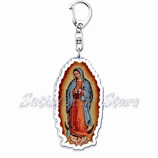 Móc khóa retro Công giáo Đức Mẹ Guadalupe Đức Maria Mexico cho phụ kiện túi xách, mặt dây chuyền, móc khóa, trang sứ