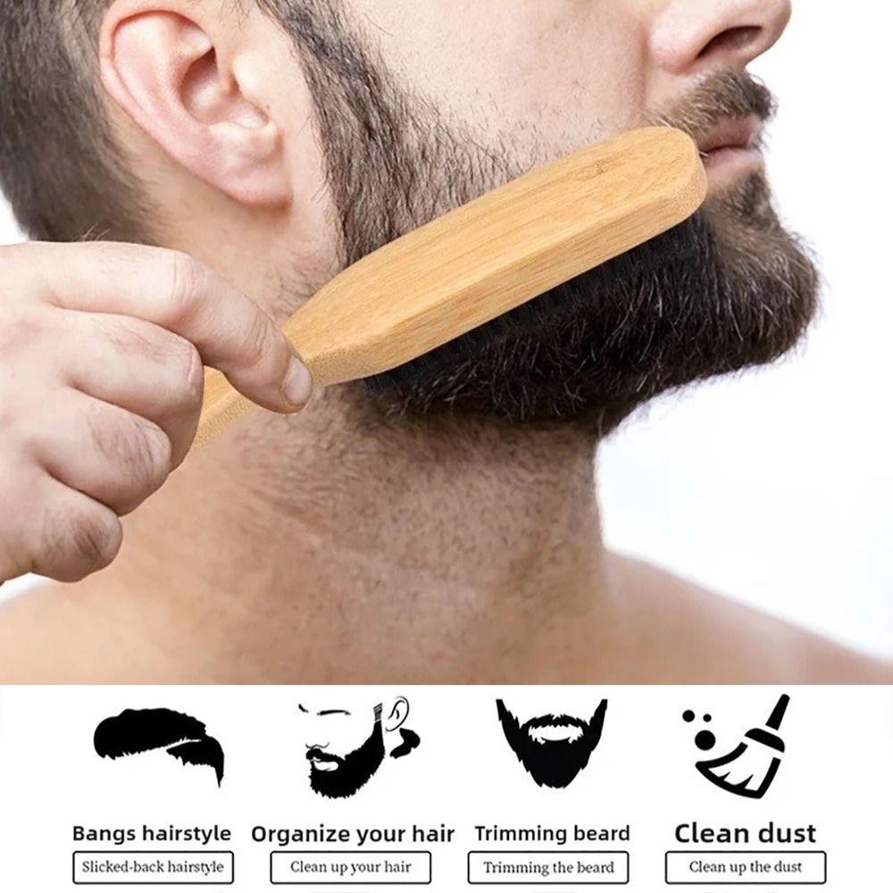 NORDICLIFE Slick Back Hair Brush, Chức năng trêu chọc bằng gỗ Bàn chải tóc lông Boar, Flyaways Control Smooth Backcombing Design Sleek Ponytail Brush Dụng cụ tạo kiểu tóc