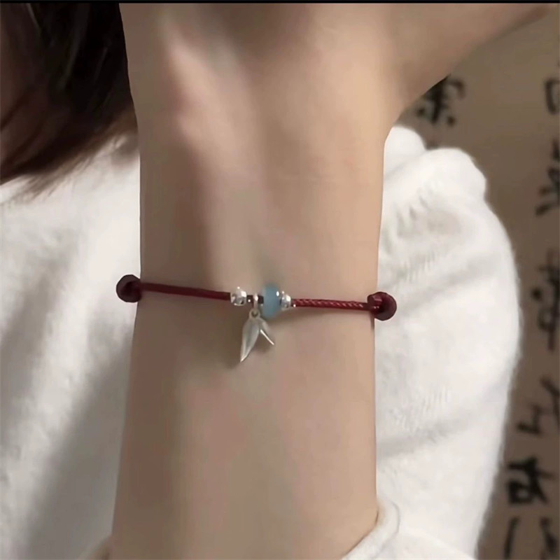 [YUNYUAN] Vòng tay Qian Ruyi phong cách Trung Quốc mới dành cho nữ có dây dệt Thiết kế thích hợp tinh tế Cảm giác tay Trang sức Vòng tay người bạn thân đa năng