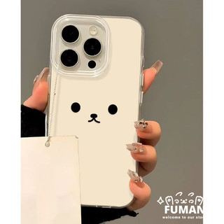Ốp Điện Thoại Gấu Biểu Hiện Dễ Thương Cho Redmi 14C 14R 13C K80 K70 K70E K60 K50 Ultra K40 K40s K30 Pro K30i A4 A3 Kem Trắng Vỏ Đơn Giản Chống Rơi Ốp Lưng Mềm