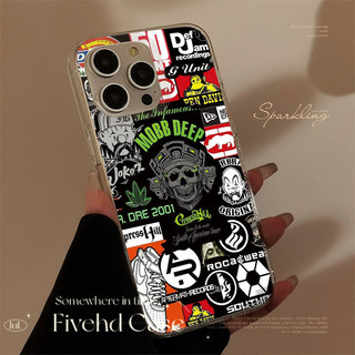 Ins Hàn Quốc Nhật Bản Dark Fashion Tide Thương hiệu Vỏ Bling lấp lánh cao cấp cho iPhone 11 16 16E 15 14 13 12 Pro Xs Max XR X 7 8 Plus SE Vỏ điện thoại TPU mềm Vỏ bảo vệ Vỏ trong suốt