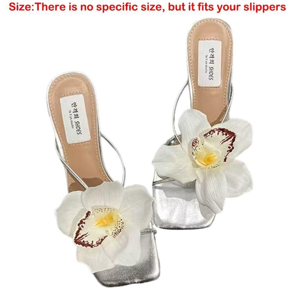 IFANSIN 1 Đôi Dép Hoa Phalaenopsis, Thiết Kế Cá Tính Trang Trí Trên Thái Cổ Tích Bướm Hoa Khóa Giày, Bướm Phong Lan Mô Phỏng Khóa Trang Trí
