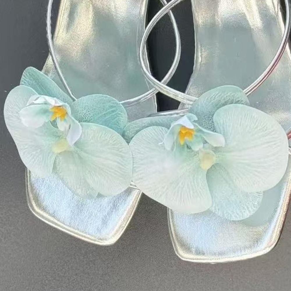 SAIA 1 Đôi Dép Hoa Phalaenopsis, Thiết Kế Cá Tính Mô Phỏng Coloful Thái Cổ Tích Bướm Hoa Khóa Giày, Trang Trí Trên Hoa Ngọt Ngào Phụ Kiện Giày
