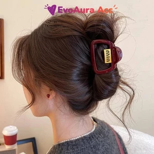 Kẹp Cá Mập Trung Bình Ankra Chữ Đỏ Kẹp Tóc Nửa Tóc Đuôi Ngựa Kẹp
