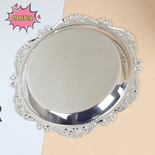 Pnpia Khay Sắt Bóng Đĩa Buffet Bánh Trái Cây Dự Tiệc Cung Cấp Món Tráng Miệng Tấm Bảo Quản Boutique