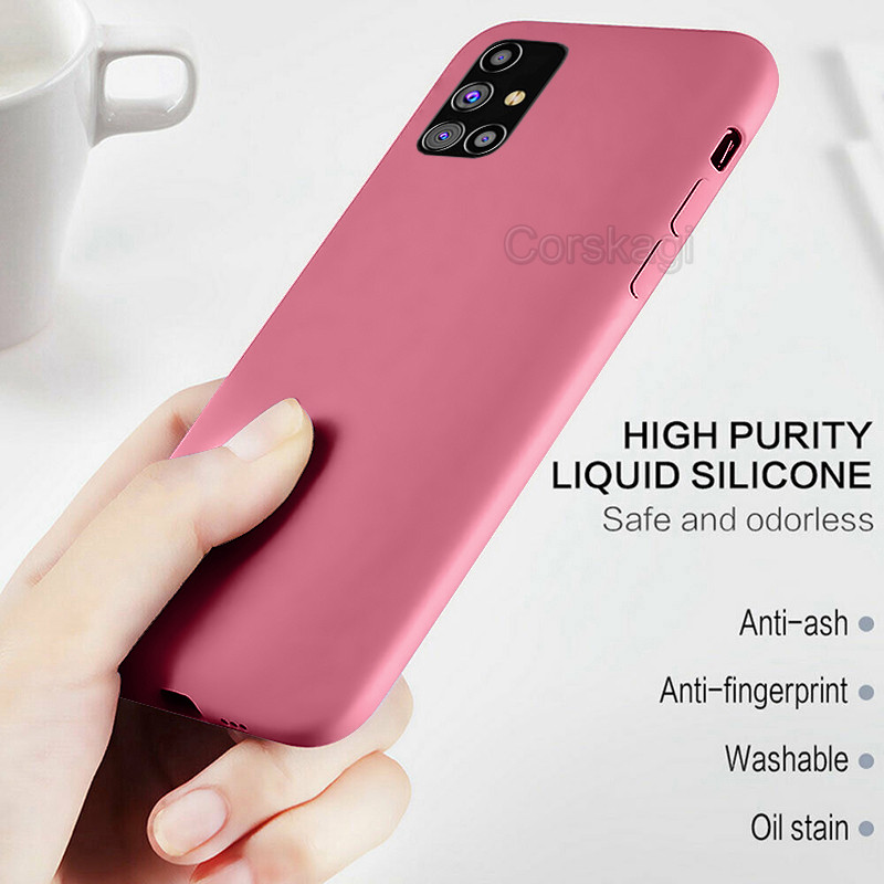 Ốp Silicon Lỏng Màu Trơn Cho Xiaomi 14T Pro Redmi 14C 13 4G Note 14 Pro Pro + Poco F5 F6 Pro Ốp Điện Thoại Sang Trọng Màu Kẹo Mềm TPU Chống Sốc Ốp Lưng