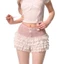 Pealike Thời Trang Ren Nhúng Quần Short Vải Polyester Mềm Dây Thắt Lưng Co Giãn