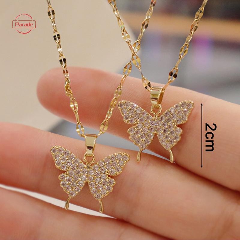 Vòng cổ mặt dây chuyền vàng thời trang Hàn Quốc cho nữ dây chuyền cổ bằng thép không gỉ Trang sức nữ VN