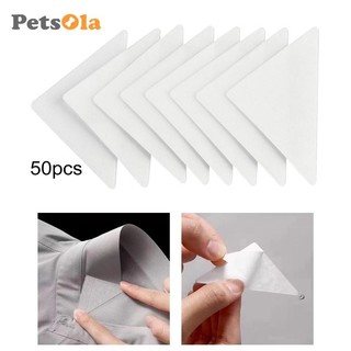 50x Cổ Miếng Dán Cổ Cạnh Cố Định Áo Sơ Mi Cổ Hỗ Trợ Miếng Lót Cố Định Tự Dính Cổ Tạo Kiểu Băng Cho Áo Sơ Mi