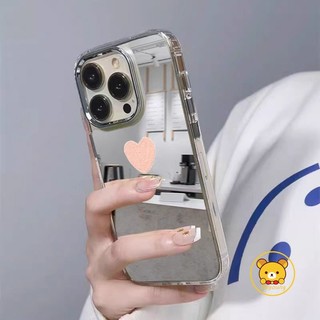 Ốp Gương Trái Tim Tình Yêu Cho OPPO Reno 13F 13 Pro 12 11 11F 10 9 8 7 SE A1 F25 F21 Pro Plus 8Z 7Z 8T 6Z 5Z 5F 5K 4F 5 4 Find X7 Ultra X3 Lite Năm Mới Ốp điện thoại Good Luck Casing