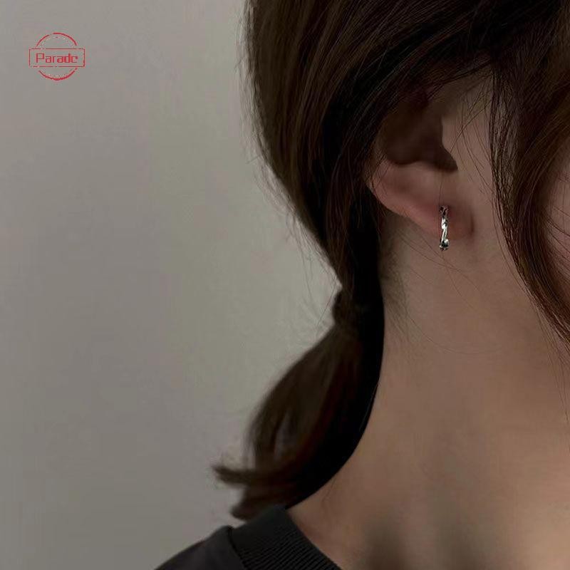 Bông tai vòng vàng xoắn diễu hành dành cho nữ, Vòng tròn dày không gây dị ứng Vintage Twist Earings Big VN
