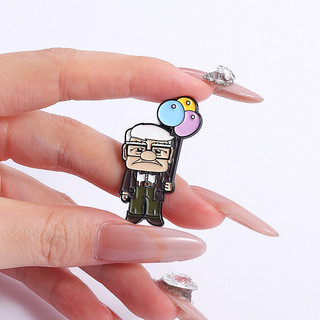 《 Up 》 Nhân Vật Hoạt Hình Huy Hiệu Kim Loại Bong Bóng Dễ Thương Ông Nội Carl Fredricksen Men Trâm Ba Lô Phụ Kiện Quà Tặng Cho Bạn Bè