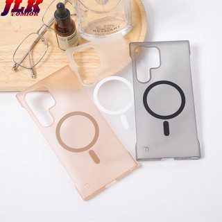 [Jlk] ốp lưng s26 ultra điện thoại từ tính không khung siêu mỏng mờ trong suốt cho Samsung S25 S24 Plus S22 S23 Ultra FE Vỏ không viền sạc không dây