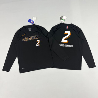Oklahoma City Thunder Team Jersey Homegrow American Áo thun thể thao dài tay khô nhanh Alexander Đồng phục tập bóng rổ