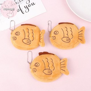 Deyangk 1 Dễ Thương Sang Trọng Snapper Búp Bê Cá Ví Đựng Tiền Xu Túi Dây Kéo Dễ Thương Cô Gái Ví Tiền Xu Cáp Tai Nghe Túi Chìa Khóa VN