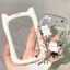 Hộp đựng thẻ thần tượng Kpop AWNGD, Hộp đựng thẻ ảnh trong suốt bằng Acrylic, Hộp bảo vệ thẻ ID Kawaii tai mèo di động