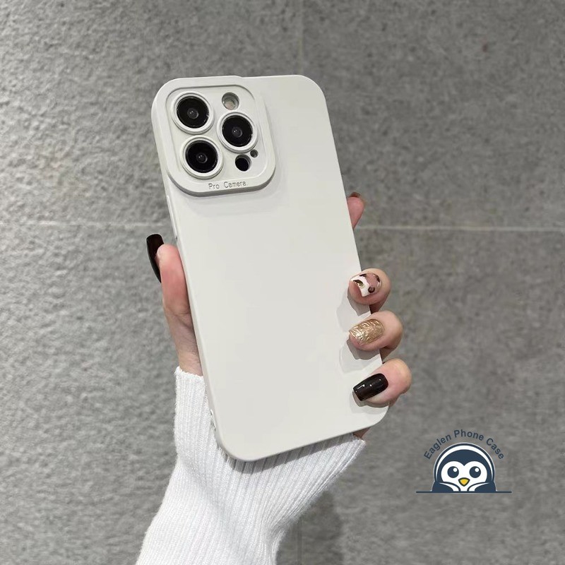 Ốp Điện Thoại Màu Trơn Đơn Giản Cho iPhone 16 15 14 Plus 13 Mini 16 15 14 13 Pro Max Vỏ Mềm Rượu Vang Đỏ Tím Nhiều Màu Bảo Vệ Camera Ốp Lưng Chống Sốc