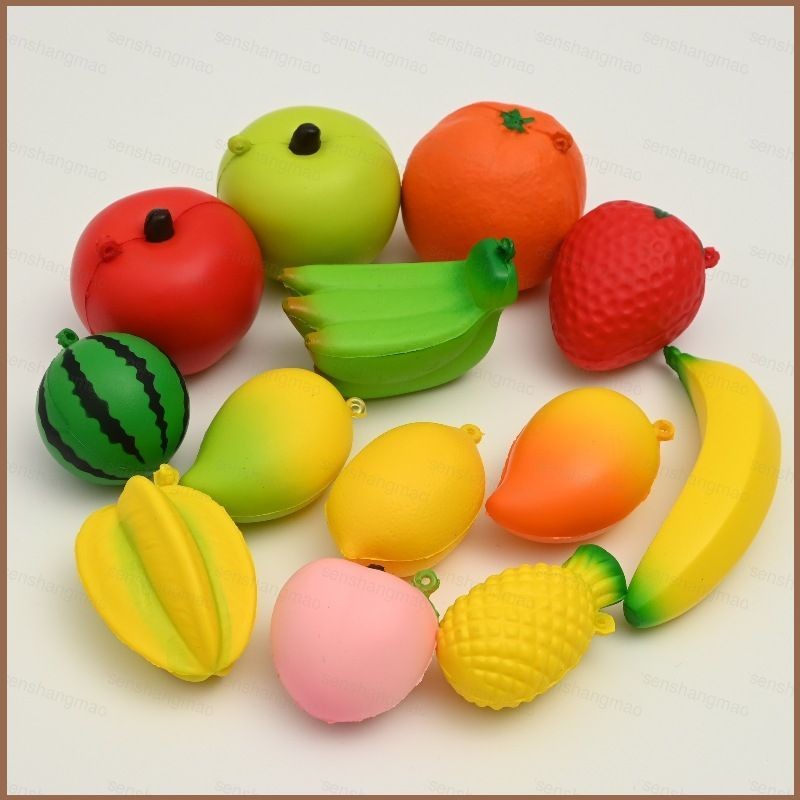 [Flip] Trái Cây Mini Squishy Đồ Chơi Mềm Mại Phục Hồi Chậm Giảm Căng Thẳng Fidget Đồ Chơi Quà Tặng Cho Trẻ Em Táo Chuối Xoài