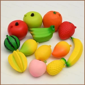 Trái Cây Mini Squishy Đồ Chơi Mềm Mại Phục Hồi Chậm Giảm Căng Thẳng Fidget Đồ Chơi Quà Tặng Cho Trẻ Em Táo Chuối Xoài