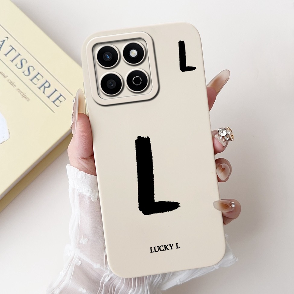 Honor X7C ALT-LX2 Vỏ Điện Thoại Honor X7C Chữ Thời Trang Đơn Giản Thiết Kế Họa Tiết A-Z Ốp Lưng Chống Sốc Silicon