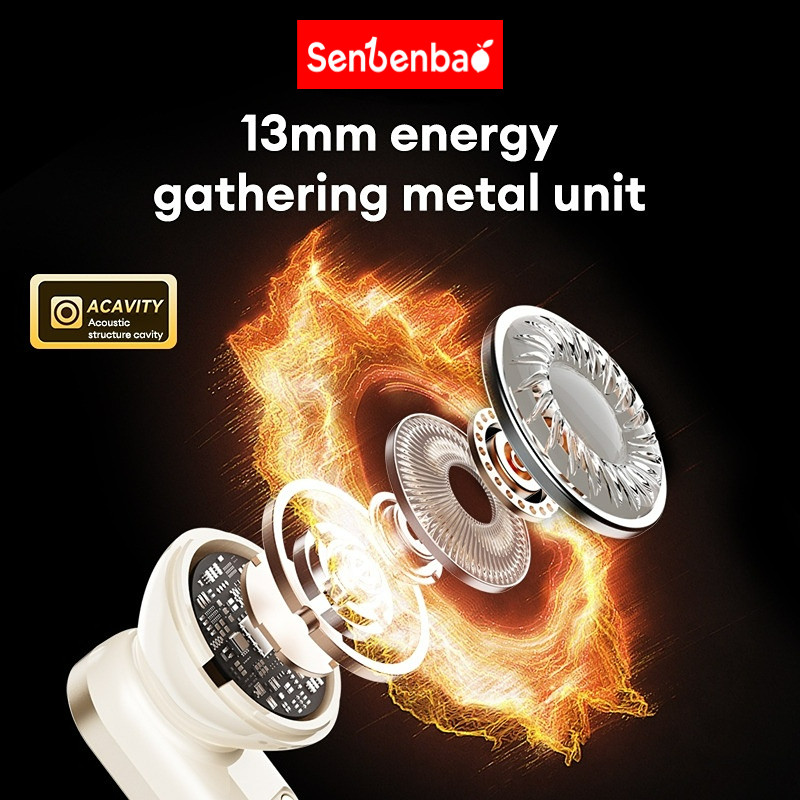 Tai nghe không dây Senbenbao ST-pro5TWS Tai nghe không dây Gương tai nghe Bluetooth 9D HiFi có Mic khử tiếng ồn thông minh