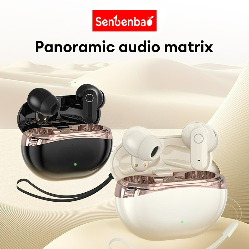 Tai nghe không dây Senbenbao ST-pro5TWS Tai nghe không dây Gương tai nghe Bluetooth 9D HiFi có Mic khử tiếng ồn thông minh