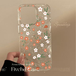 Floral Ins Nhật Bản Cô Gái Hàn Quốc Cao Cấp Lấp Lánh Bling Vỏ Cho iPhone 11 16 16E 15 14 13 12 Pro Xs Max XR X 7 8 Plus SE Vỏ Điện Thoại TPU Mềm Ốp Lưng Bảo Vệ HD Clear Cover