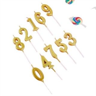 Nến Số Vàng  number candles Sang Trọng – Điểm Nhấn Hoàn Hảo Cho Mọi Bữa Tiệc bánh sinh nhật và các dịp kỷ niệm