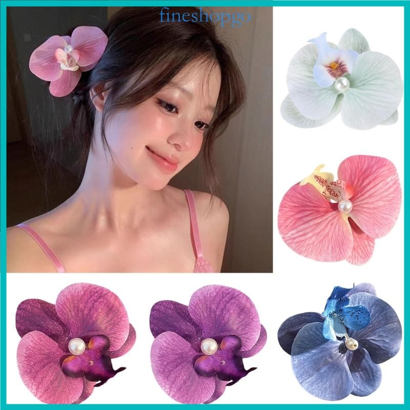 Mỹ Thanh Lịch Hoa Tóc Cua Kẹp Handmade Phalaenopsis Hoa Kẹp Tóc Trang Trí
