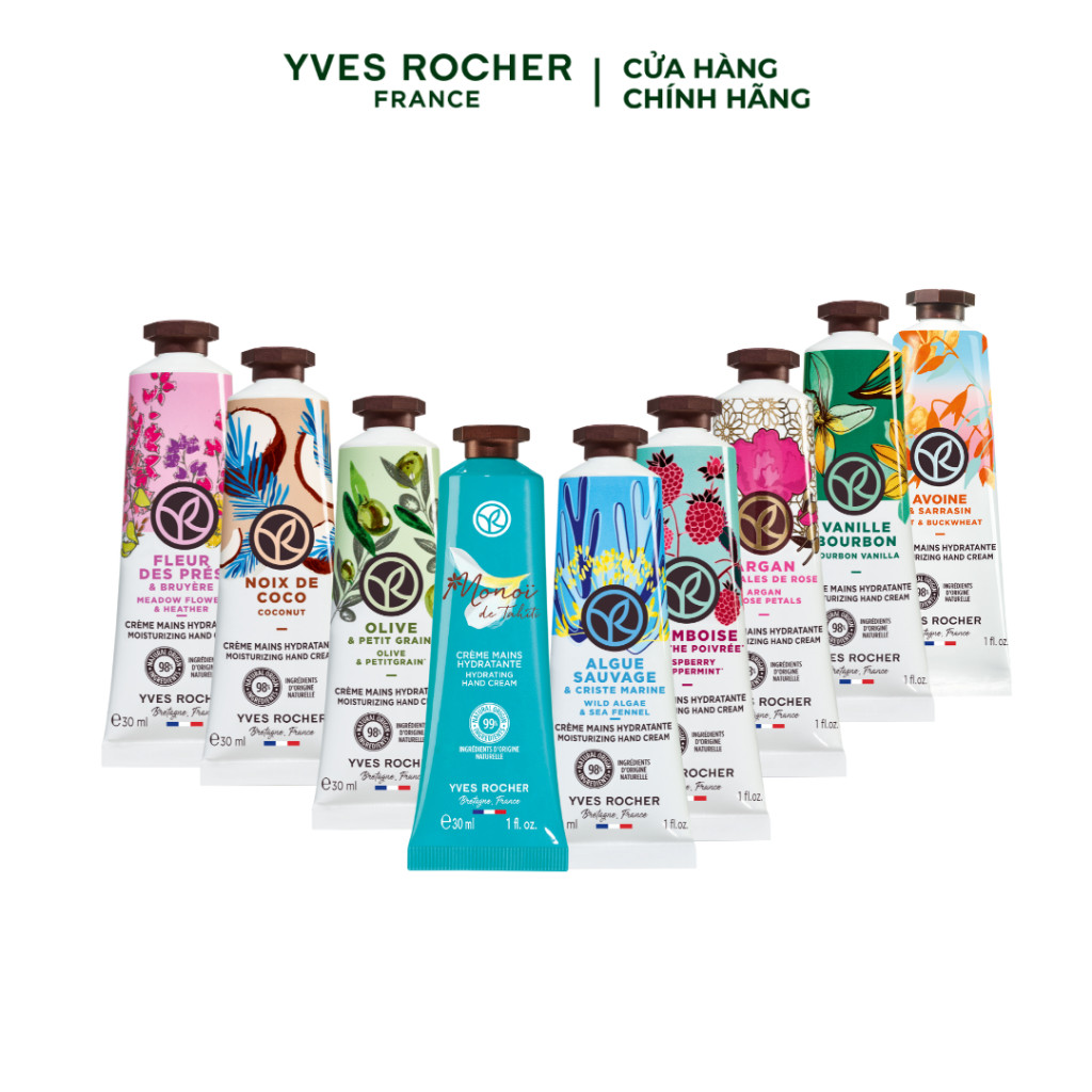 Ảnh Kem dưỡng da tay Yves Rocher Hand Cream 30ml (đa dạng mùi hương) 1