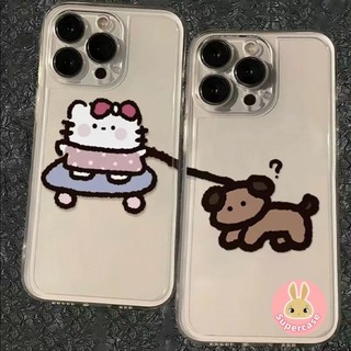 Ốp Điện Thoại Cặp Đôi Mèo Kitty Cho Vivo Y39 Y29 Y29s Y19E Y19s Y20s Y20i Y20t Y20G Y18 Y18E Y17s Y12s Y12a Y11s Y16 Y15A Y15s Y13 Y12 Y11 5G 4G Vỏ Trong Suốt Chống Rơi Chó Dễ Thương