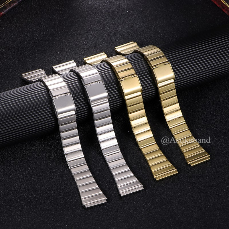 Dây đeo đồng hồ bằng thép không gỉ đơn giản 18mm 20mm cho F-91W SGW-400 A158W A168 AE-1200 AE1300 Dây đeo đồng hồ thay thế Vòng đeo tay nữ cổ điển Quà tặng cổ điển Thắt lưng cổ điển