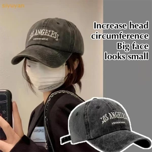 Siyuyan Cotton Retro Vintage Bóng Chày Nam Nữ Denim Chữ Thêu Mũ Cotton Mềm Top Hat Retro Unisex Mũ VN