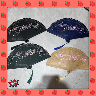 CXLCZY Quạt Gấp Quạt Cổ Quạt Nữ Gấp Mini Quạt Tre Cổ Điển Vintage Hanfu Sườn Xám Nhảy Múa Quà Tặng Quạt