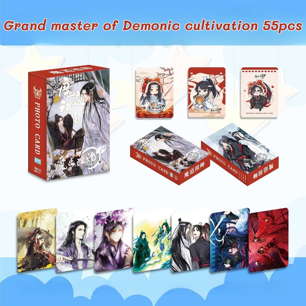 Bộ 50-92 Manga Manhwa Grand master of Demonic tu luyện Laser Holographic Lomo Cards Heaven Official 's Blessing Photocards Wei Wuxian Hologram Bưu thiếp YM