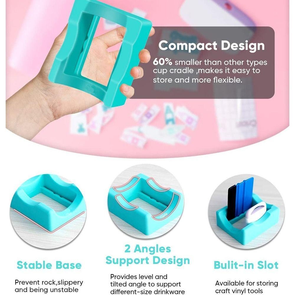 Giá đỡ ICUCKO bằng silicon chống trượt, có khe cắm tích hợp, dùng cho cốc nhỏ