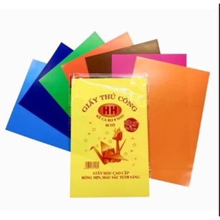 Giấy thủ công Hồng Hà nhiều màu sắc Giấy thủ công decal A4 cho bé