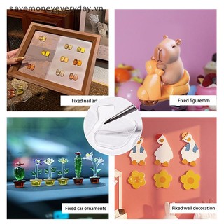 [savemoneyeveryday] 60 Miếng Gel Băng Keo Hai Mặt Không Dấu Vết Hình elip Cho Móng Tay Giả Đế Trưng Bày Miếng Dán Keo Thạch Mềm Siêu Mỏng [vn]