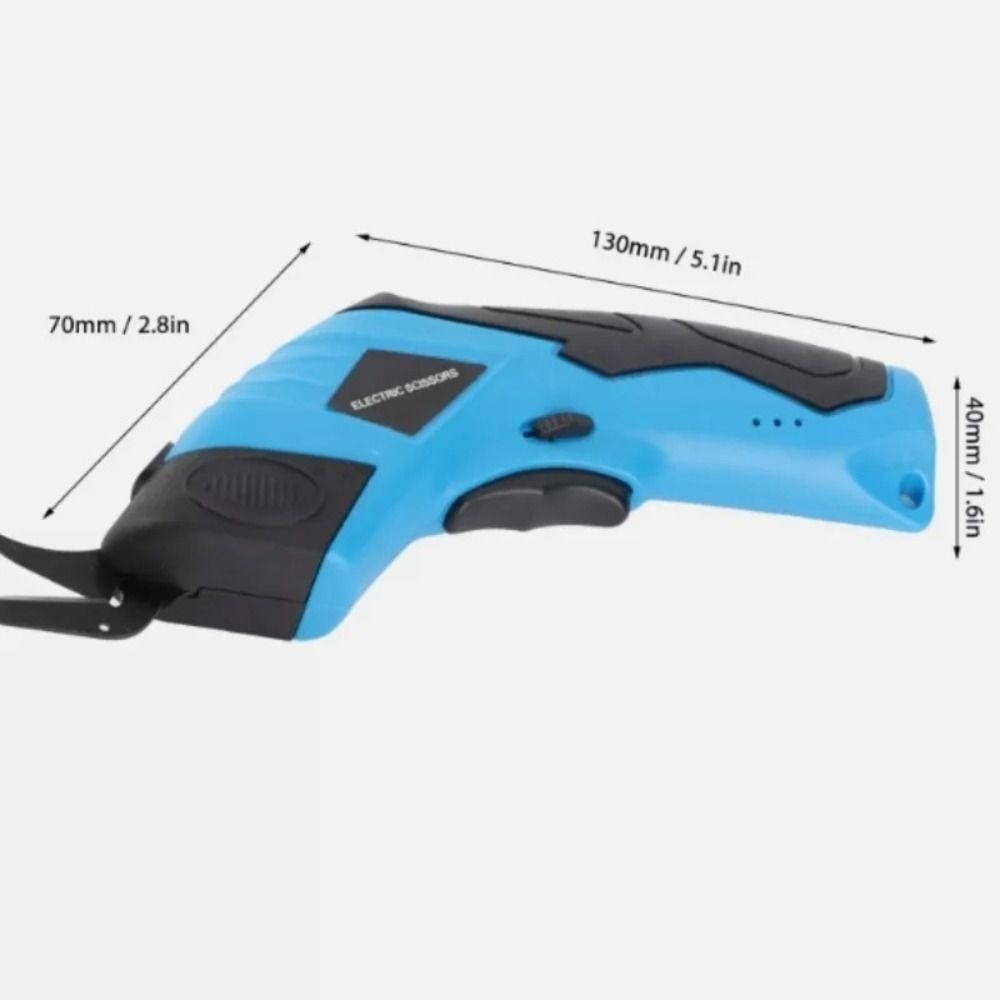 Kéo cắt điện CAST, Kéo điện không dây cầm tay bằng hợp kim kẽm, Cắt vải may màu xanh