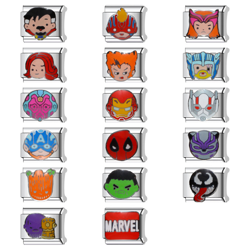 Vòng tay mô-đun DIY Ý Vòng tay anh hùng Marvel Vòng tay quyến rũ Ý