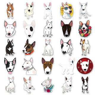 Bộ 50 Bull Terrier Dán Đề Can DIY Ván Trượt Sổ Lưu Niệm Laptop Xe Hơi Miếng Dán Đồ Chơi Trẻ Em