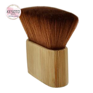 Bàn chải lau bụi cổ cắt tóc, Bàn chải làm sạch cổ mềm, Dụng cụ cắt tóc Salon chuyên nghiệp có tay cầm bằng gỗ