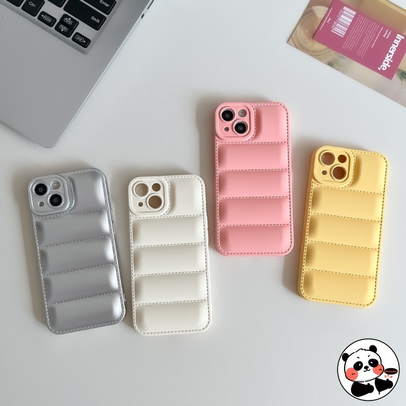 Vỏ Áo Khoác Xuống Cho Samsung Galaxy A06 A34 A33 A55 A35 A05s A15 A73 A72 A71 A54 A53 A52s A50s A30s 5G 4G Vỏ Điện Thoại Mềm Chống Sốc Màu Kẹo Sang Trọng Dễ Thương