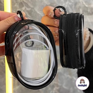 Hộp lưu trữ cáp dữ liệu móc nhỏ gọn và tiện lợi thời trang Vỏ bảo vệ cáp trong suốt đơn Bảo quản tai nghe Bộ sạc cho du lịch ngoài trời