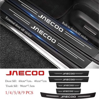 Jaecoo Cửa Ô Tô Sill Miếng Dán Chống Trầy Xước Sợi Carbon Da Miếng Dán Bảo Vệ Thân Cây Dán Cho Chery Jaecoo J7 J8 PHEV Phụ Kiện