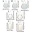 Gương trang điểm sáng tạo DARON, Gương trang trí bằng sắt rèn bằng kim loại, Giá đỡ gương treo tường ổn định một mặt tròn / lục giác / hình chữ nhật