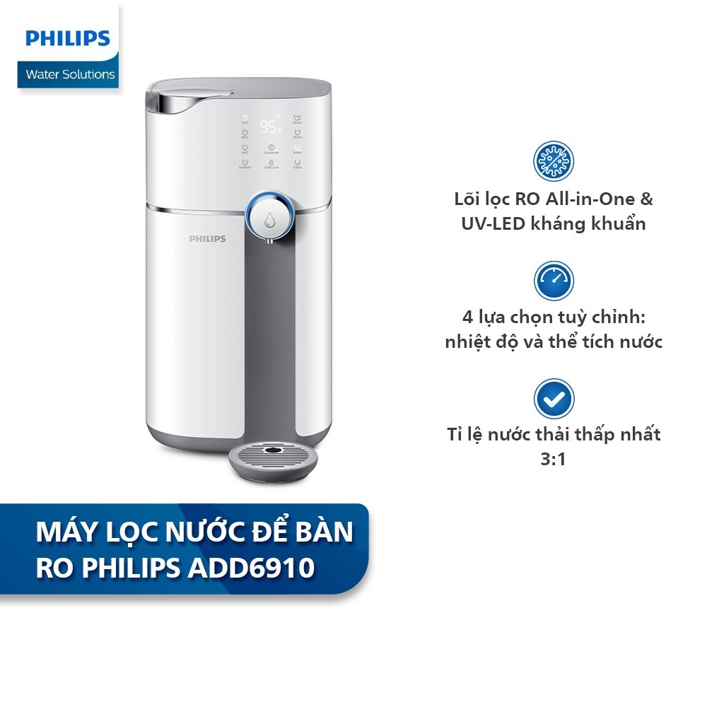 Máy lọc nước RO để bàn Philips ADD6910 - Hàng Chính Hãng - Bảo Hành 24 Tháng