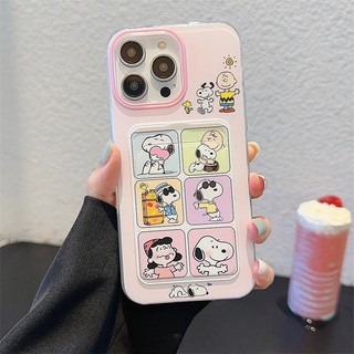 Snoopy Ốp Lưng Cho Samsung Galay A55 A54 A14 A24 A34 A15 A25 S24 Ultra S22 Plus S23 S21 FE S20FE S23FE Mềm Trong Suốt TPU Đựng Thẻ Ảnh Ví Điện Thoại